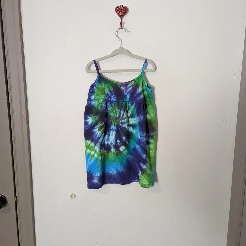 Dharma Trading Co Tie Dye Child's Sun Dress Tank Cotton Boho‎ Festival Hippie 4T